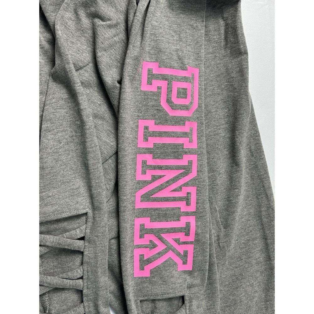 Aesthetic Victoria's Secret PINK Gray Yoga Leggings Pink Trim Size M Gymboree - Picture 12 of 12